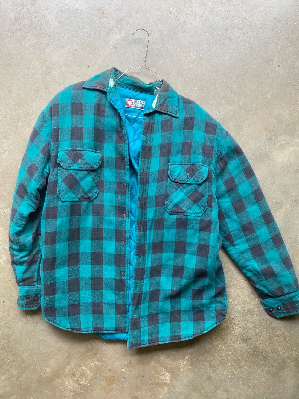 Plaid Teal & Black Button-Down Flannel Shirt